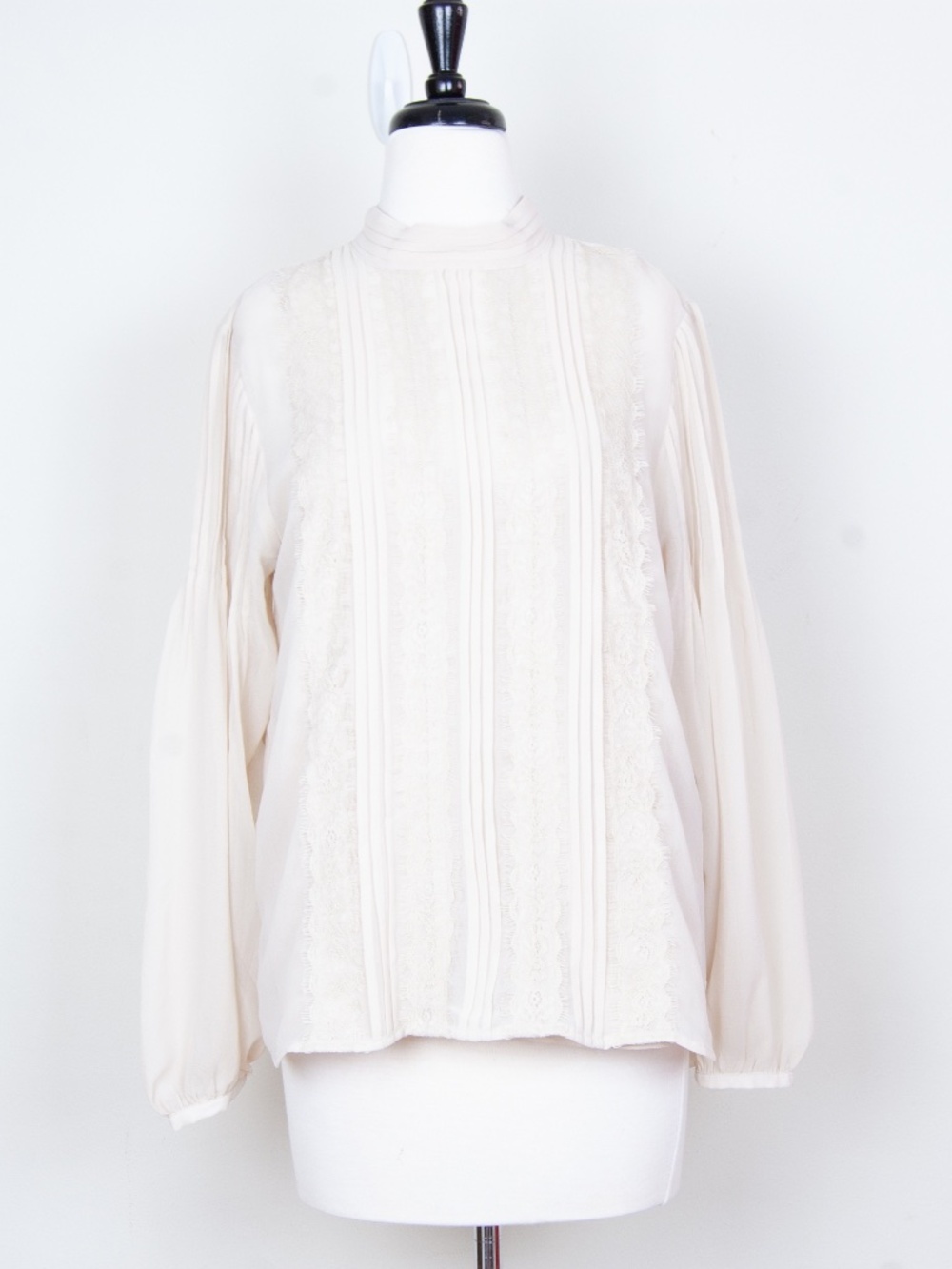 BANANA REPUBLIC Pleated Lace Blouse